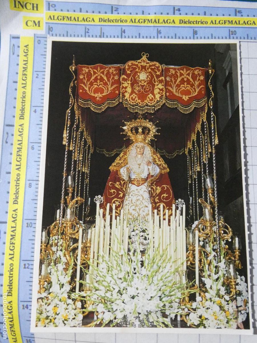 Postales: POSTAL RELIGIOSA SEMANA SANTA DE M&Aacute;LAGA. A&Ntilde;OS 90. 155 ANTEQUERA NUESTRA SE&Ntilde;ORA CONSUELO. 1318