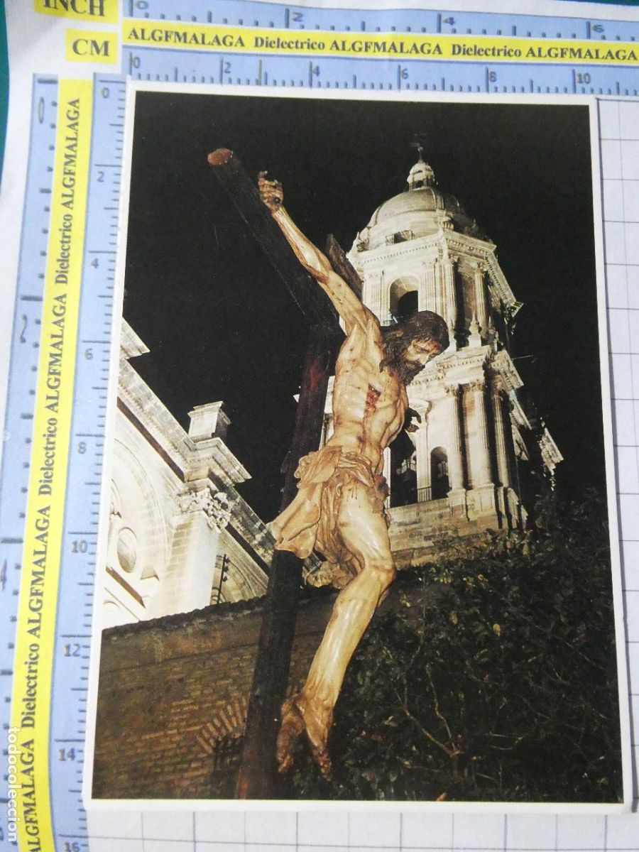 Postales: POSTAL RELIGIOSA SEMANA SANTA DE M&Aacute;LAGA. A&Ntilde;OS 90. 61 SANT&Iacute;SIMO CRISTO DE LA REDENCI&Oacute;N. 1324