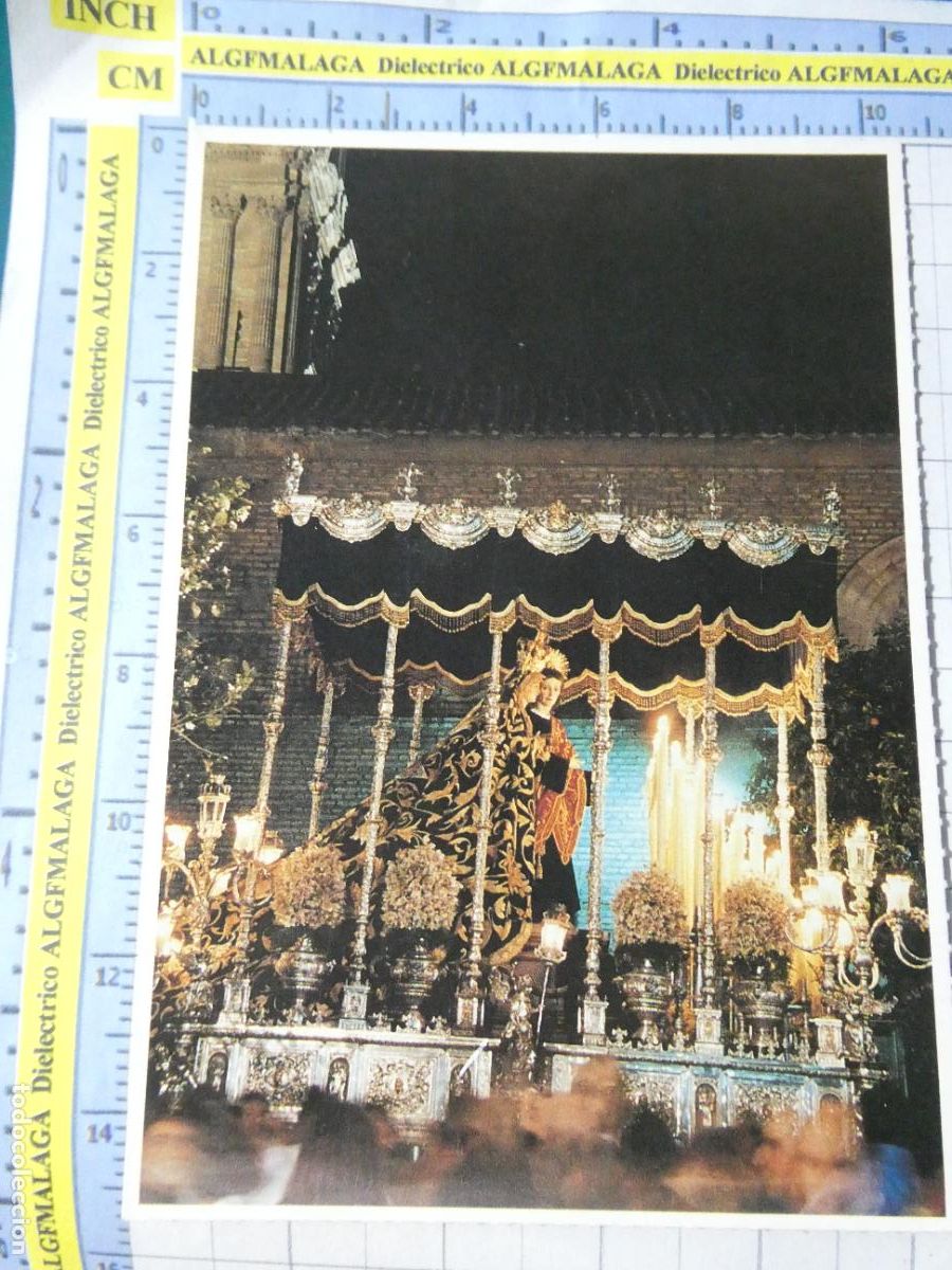 Postales: POSTAL RELIGIOSA SEMANA SANTA DE M&Aacute;LAGA. A&Ntilde;OS 90. 41 NUESTRA SE&Ntilde;ORA DEL MAYOR DOLOR. 1326