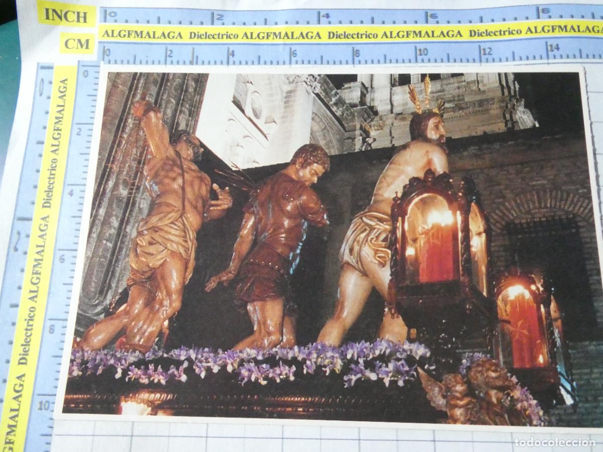 Postales: POSTAL RELIGIOSA SEMANA SANTA DE M&Aacute;LAGA. A&Ntilde;OS 90. 38 CRISTO DE AZOTES Y COLUMNA. 1327