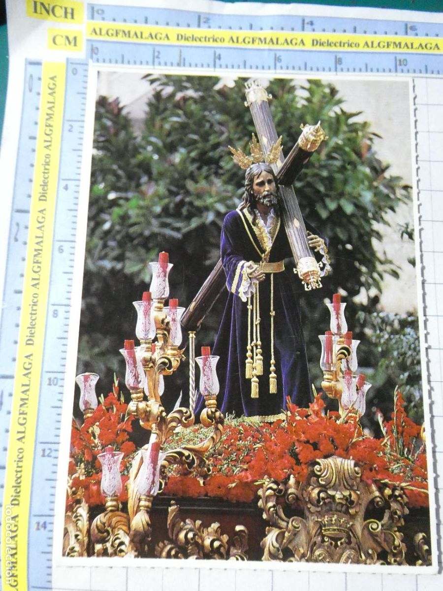 Postales: POSTAL RELIGIOSA SEMANA SANTA DE M&Aacute;LAGA. A&Ntilde;OS 90. 25 JES&Uacute;S NAZARENO DEL PERD&Oacute;N. 1330