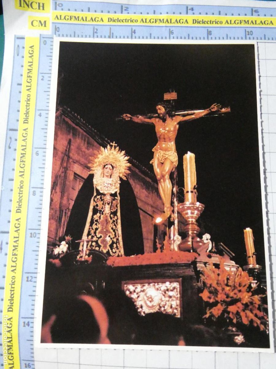 Postales: POSTAL RELIGIOSA SEMANA SANTA DE M&Aacute;LAGA. A&Ntilde;OS 90. 18 SANT&Iacute;SIMO CRISTO DEL PERD&Oacute;N Y DOLORES. 1332
