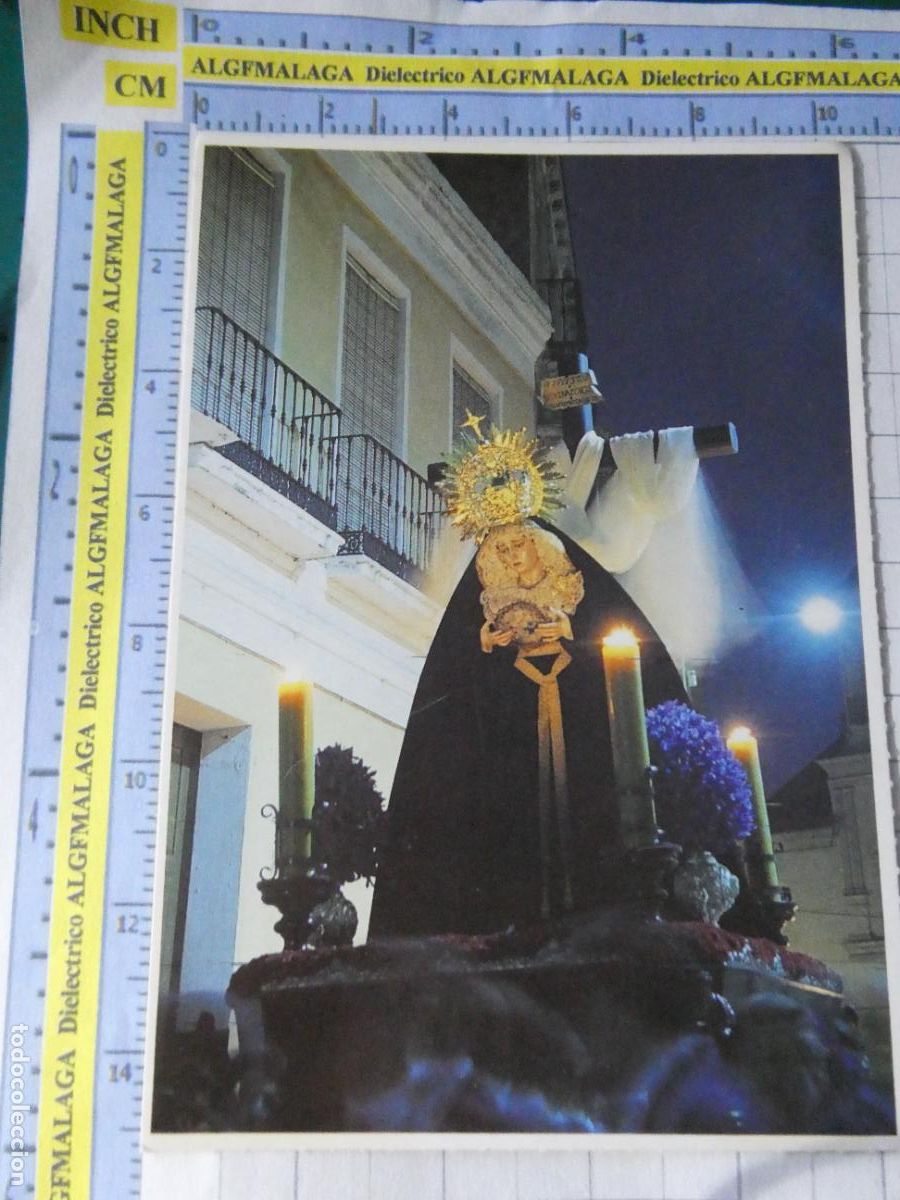 Postales: POSTAL RELIGIOSA SEMANA SANTA DE M&Aacute;LAGA. A&Ntilde;OS 90. 1 DOLORES AMPARO Y MISERICORDIA. 1338