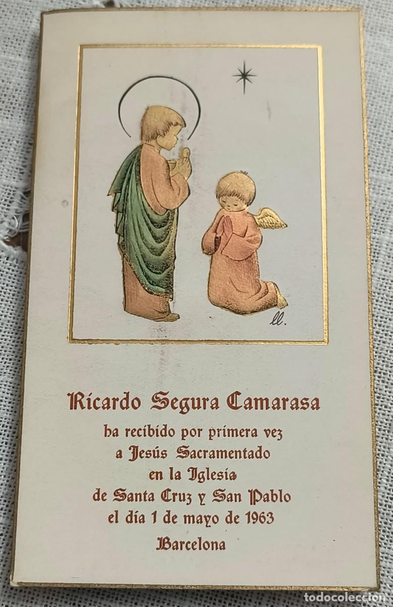 Postales: ESTAMPA | RECUERDO DE COMUNI&Oacute;N 1963 - BARCELONA