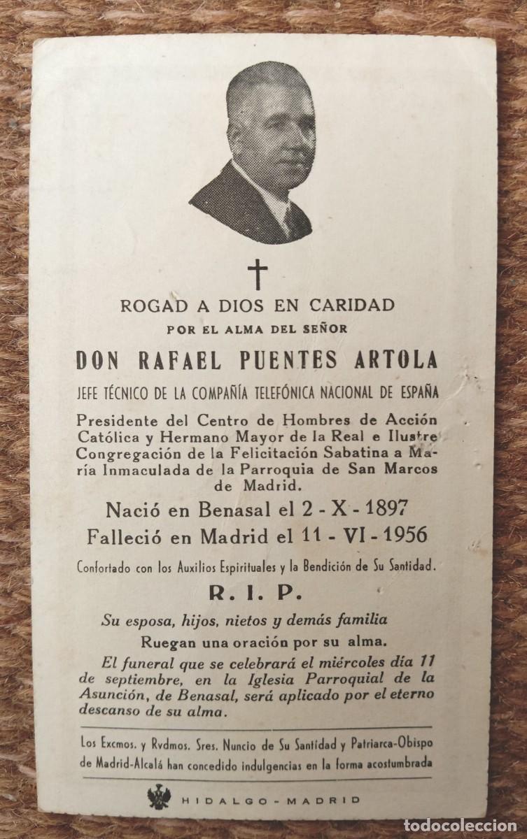Postales: MADRID - IN MEMORIAN FALLECIDO TECNICO DE TELEFONICA 1956 - ESQUELA
