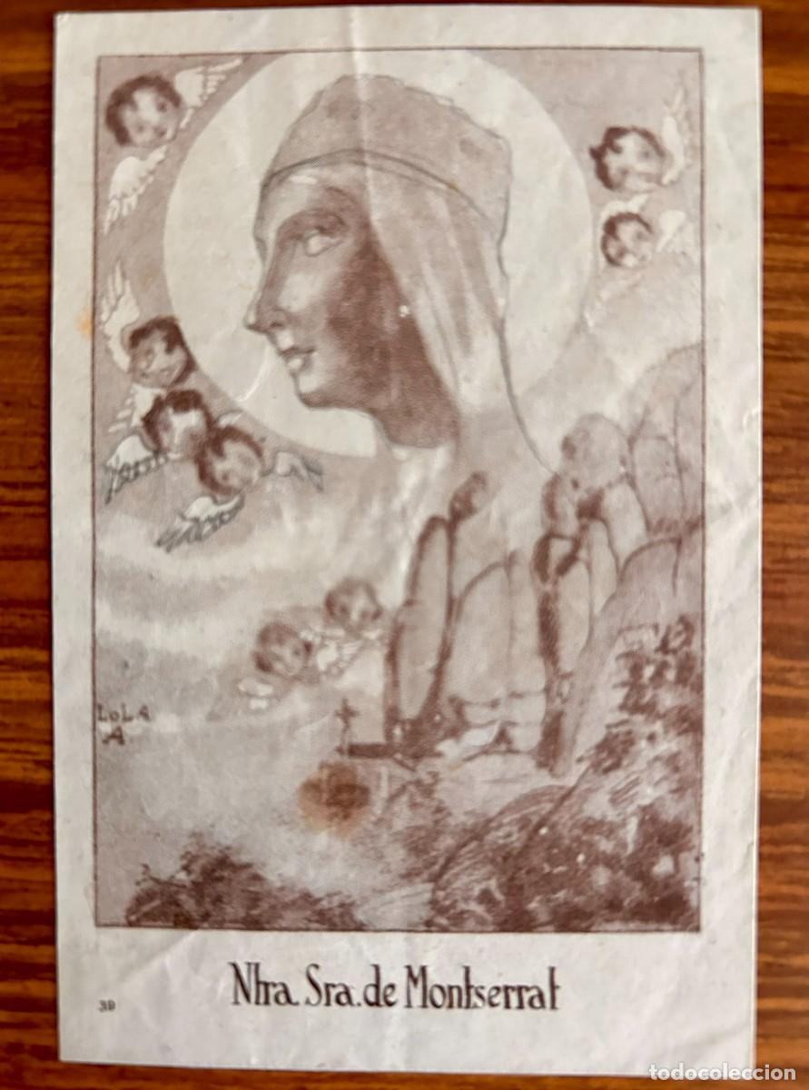 Postales: ESTAMPA NTRA. SRA. DE MONTSERRAT - ENTRONIZACI&Oacute;N DE LA VIRGEN DE MONTSERRAT - A&Ntilde;O 1947