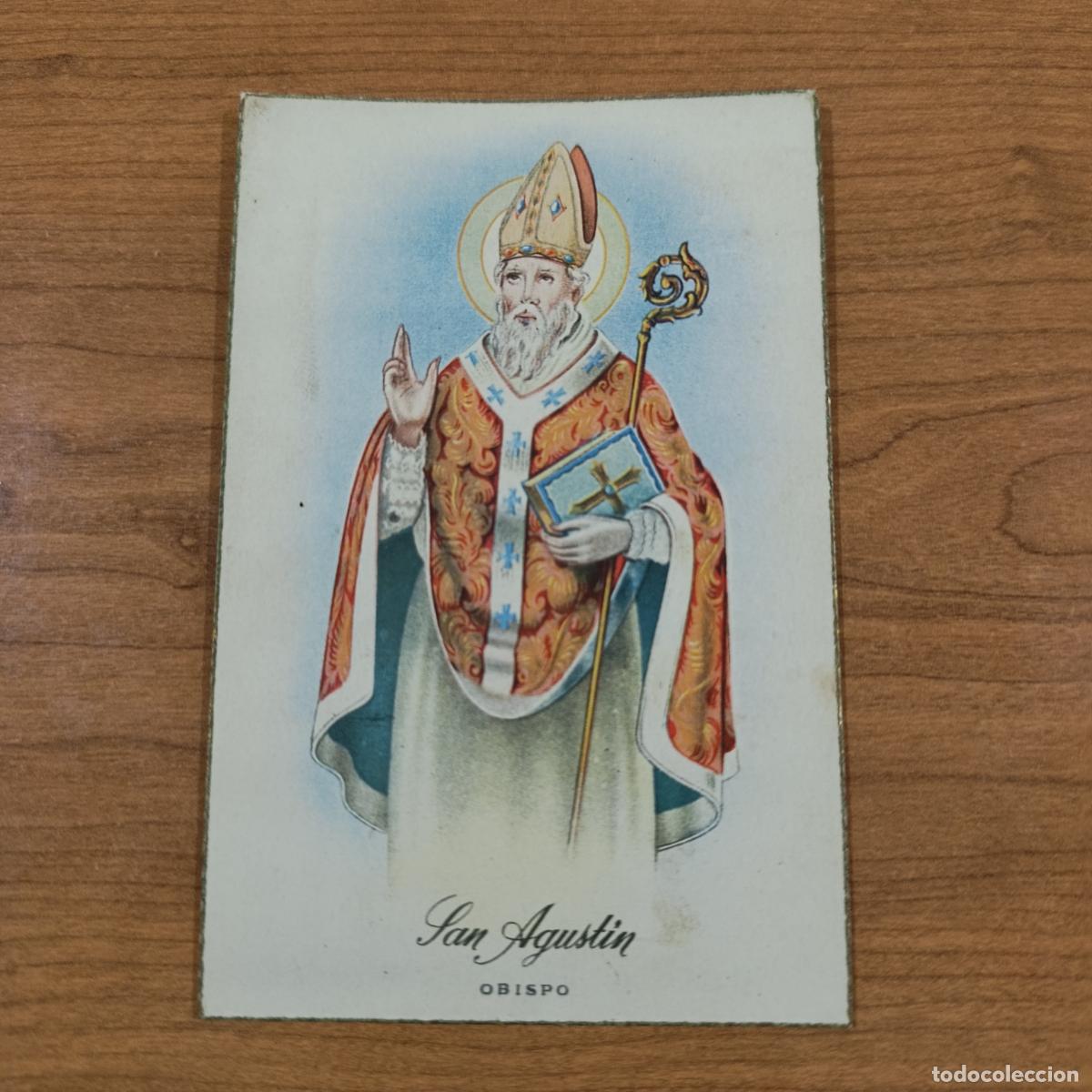 Postcards: TARJETA POSTAL RELIGION. SAN AGUST&Iacute;N. OBISPO
