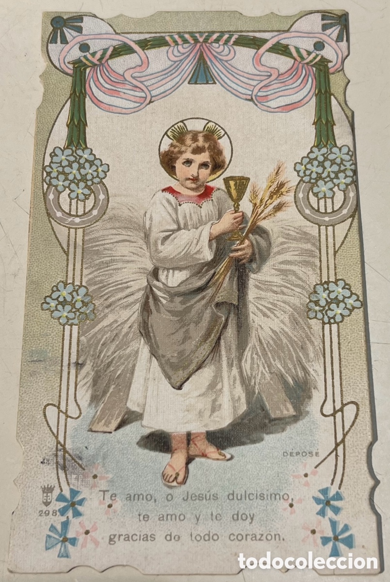 Postales: Estampa Religiosa troquelada. Imagen de Jes&uacute;s ni&ntilde;o. Depose. A&ntilde;os 20.
