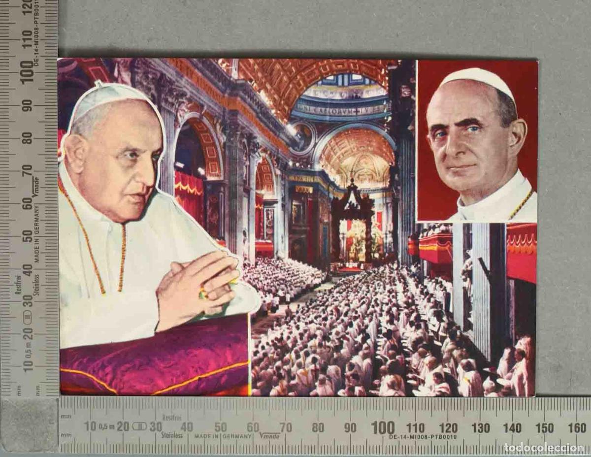 Postales: POSTAL. Papas Juan XXIII y Pablo VI - Concilio Vaticano II