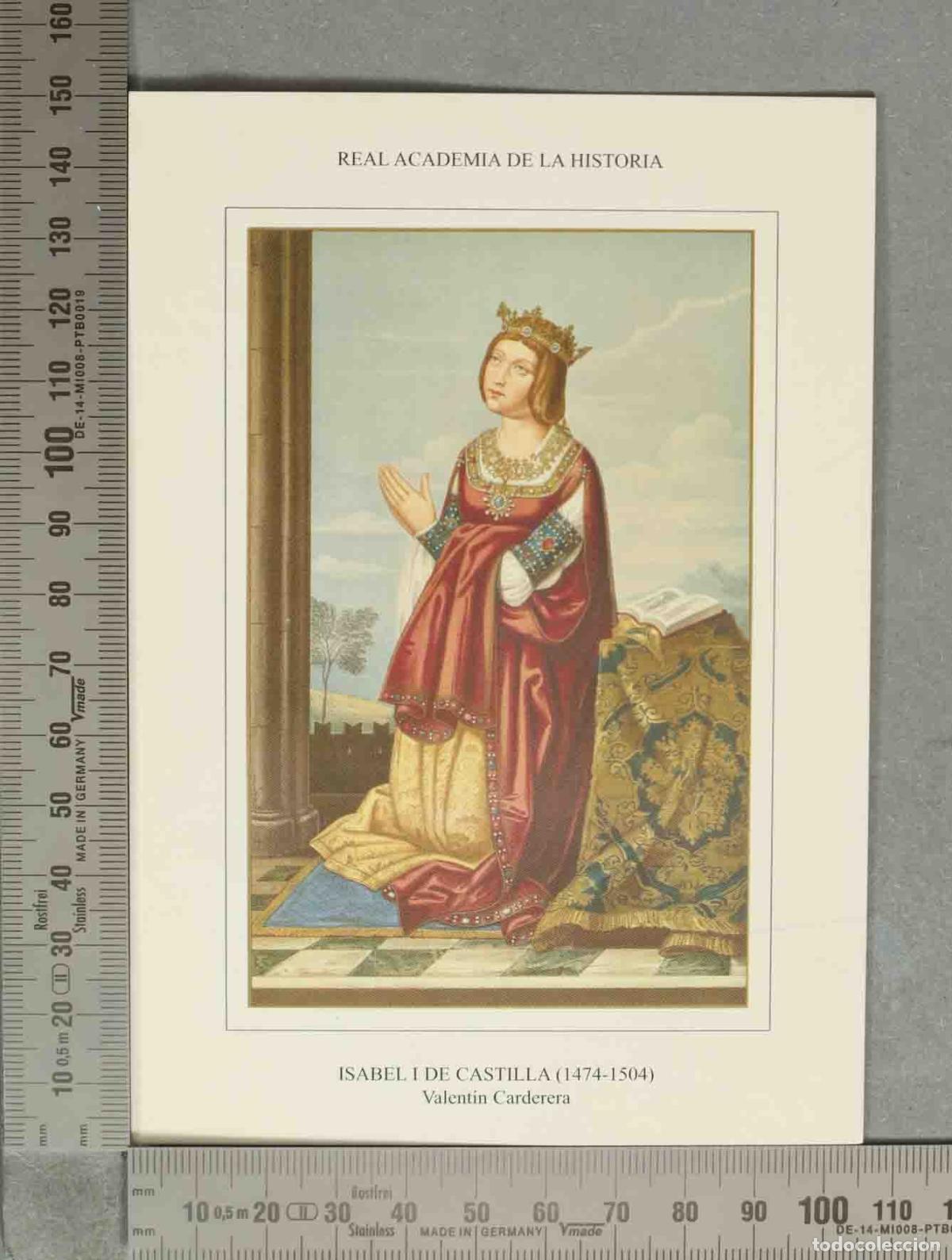 Postcards: POSTAL. Isabel la Cat&oacute;lica en la Real Academia de la Historia - Luis Su&aacute;rez Fern&aacute;ndez, Carmen Manso