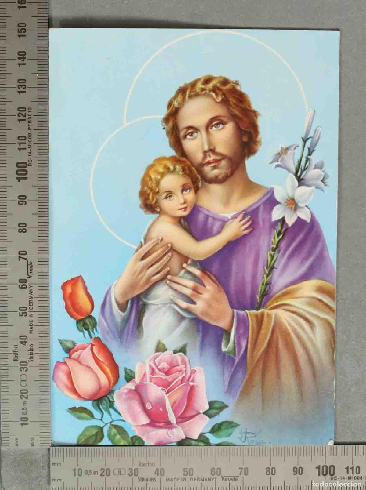 Cartes Postales: POSTAL. San Jos&eacute; con el Ni&ntilde;o Jes&uacute;s - Rosa