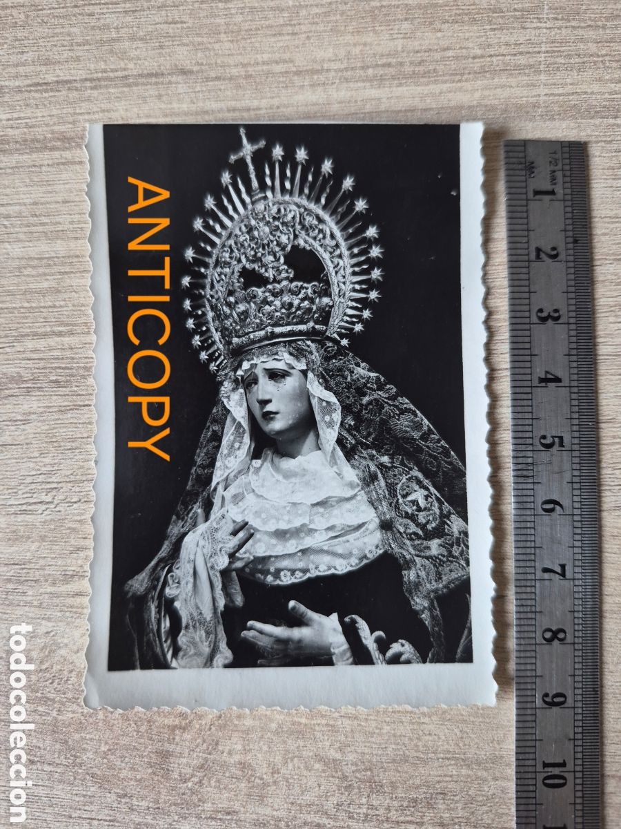 Postales: Fotograf&iacute;a Recuerdo Santa Misa HERMANDAD NAZARENOS VIRGEN de los DOLORES.SEVILLA 1953 - EXCELENTE