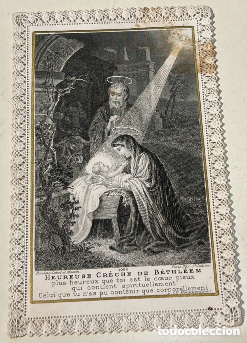 Postales: Estampa Religiosa. Heureuse Creche de Bethleem. Par&iacute;s. A&ntilde;os 20.