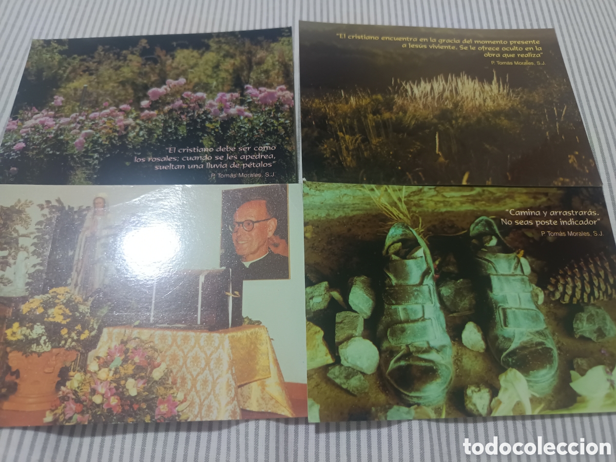 Postales: Lote cuatro postales, padre Tomas Morales S,J.Madrid, frases