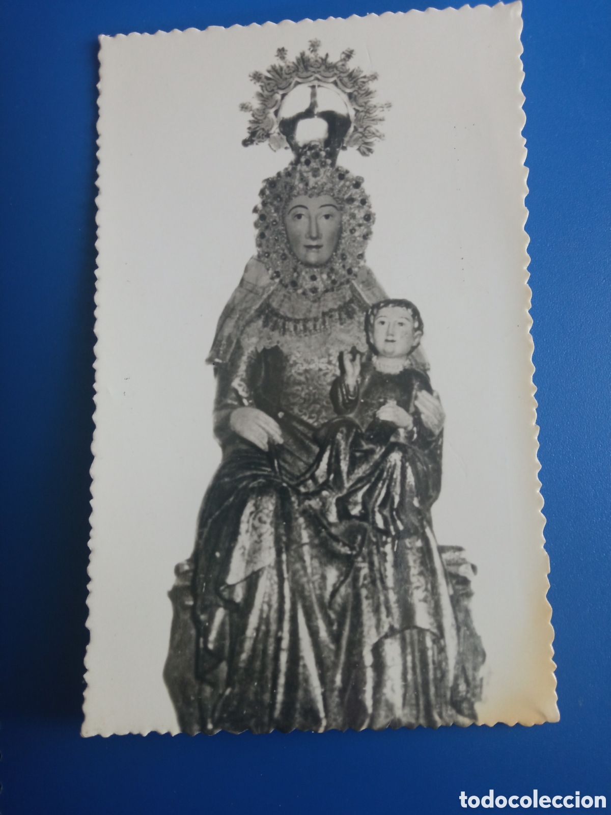 Postais: Antigua postal fotogr&aacute;fica, TORDESILLAS, Real Monasterio de Santa Clara, Virgen de la Guia