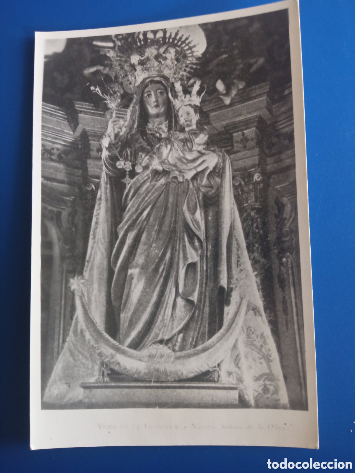 Postales: Antigua foto postal, Nuestra Se&ntilde;ora de la Oliva, Vejer de la Frontera (C&aacute;diz)