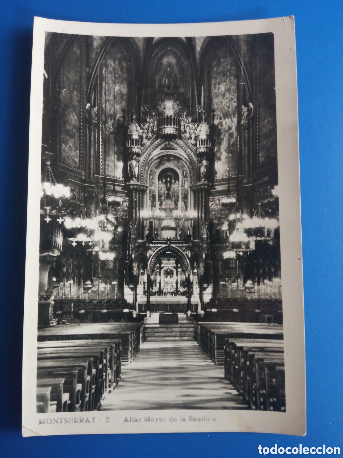 Postales: Antigua postal fotogr&aacute;fica, Montserrat, Altar Mayor de la Bas&iacute;lica