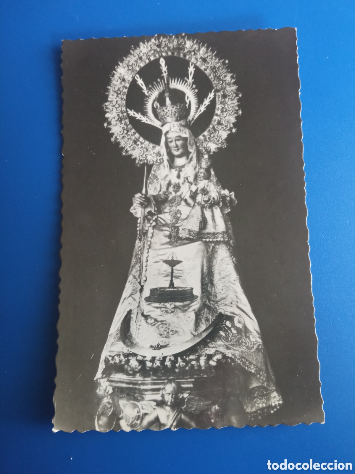 Postales: Antigua postal fotogr&aacute;fica, Nuestra Se&ntilde;ora de la Pe&ntilde;a, Sepulveda, Patrona de la Ciudad y su Tierra