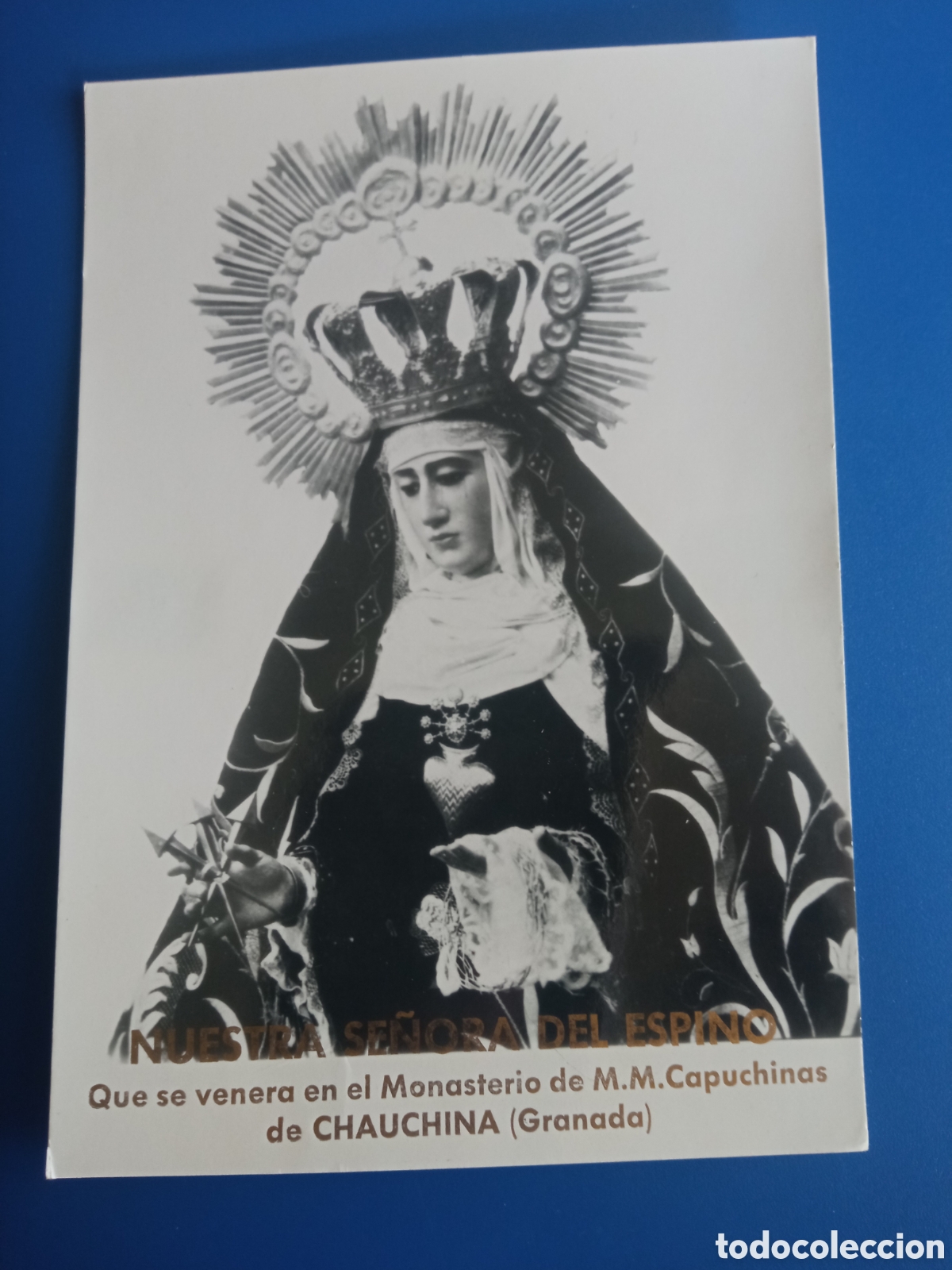 Postales: Antigua foto postal, Nuestra Se&ntilde;ora del Espino, Chauchina (Granada)