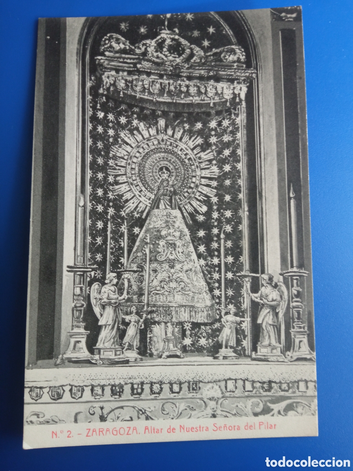 Postales: Antigua postal religiosa, Zaragoza, Altar de Nuestra Se&ntilde;ora del Pilar