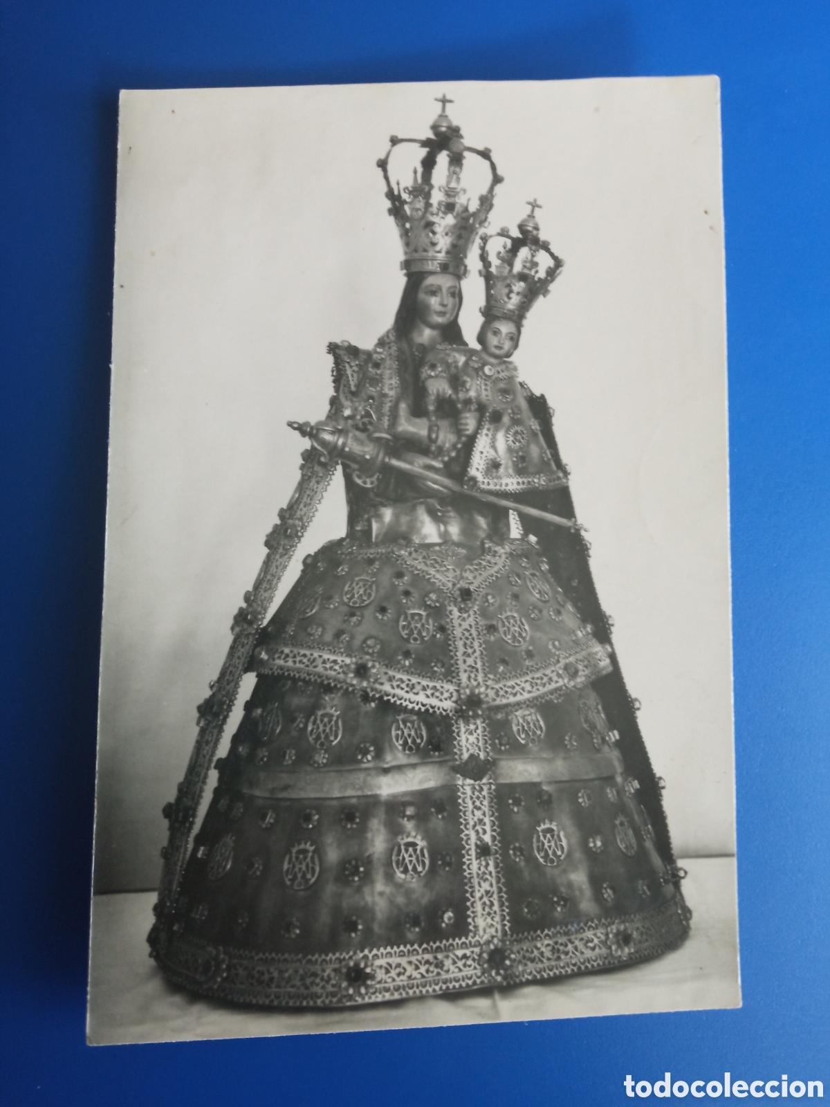 Postales: Antigua postal fotogr&aacute;fica, Nuestra Se&ntilde;ora de la Antigua, Almu&ntilde;ecar