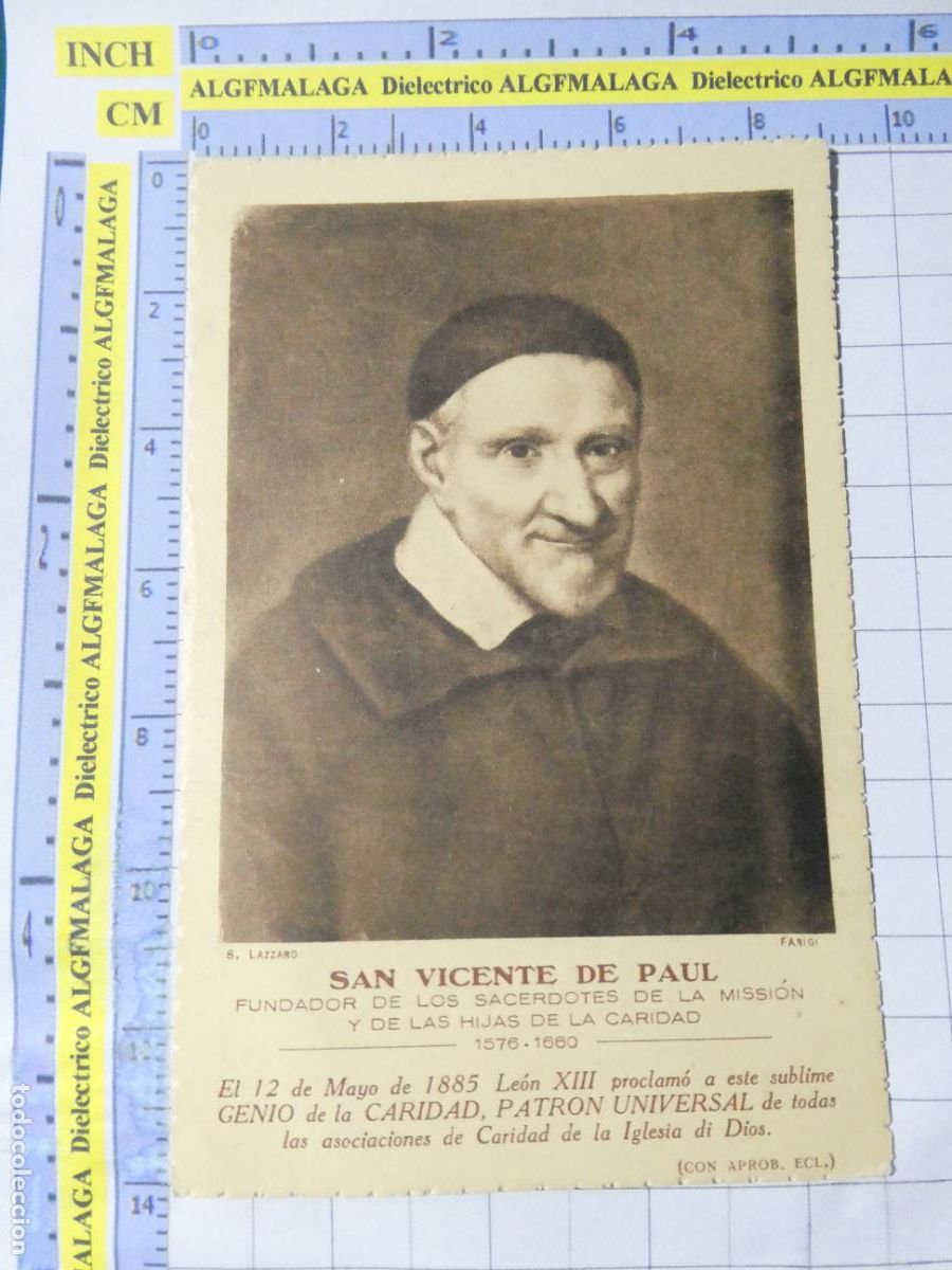 Postales: POSTAL RELIGIOSA SEMANA SANTA. SAN VICENTE DE PAUL FUNDADOR HIJAS DE LA CARIDAD . 2694