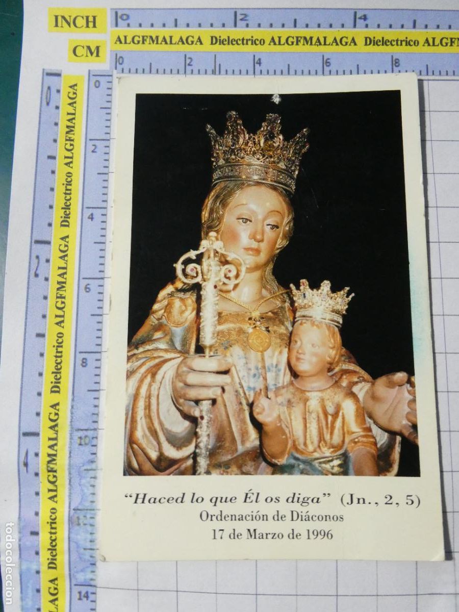 Postales: TARJETA RELIGIOSA SEMANA SANTA. M&Aacute;LAGA 1996 ORDENACI&Oacute;N DE DI&Aacute;CONOS. 2707