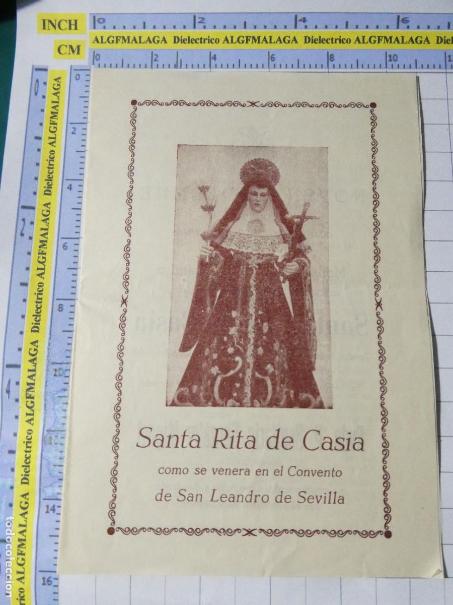 Postales: RECORDATORIO RELIGIOSO SEMANA SANTA. SEVILLA A&Ntilde;O 1965 MONASTERIO SAN LEANDRO SANTA RITA CASIA. 2709