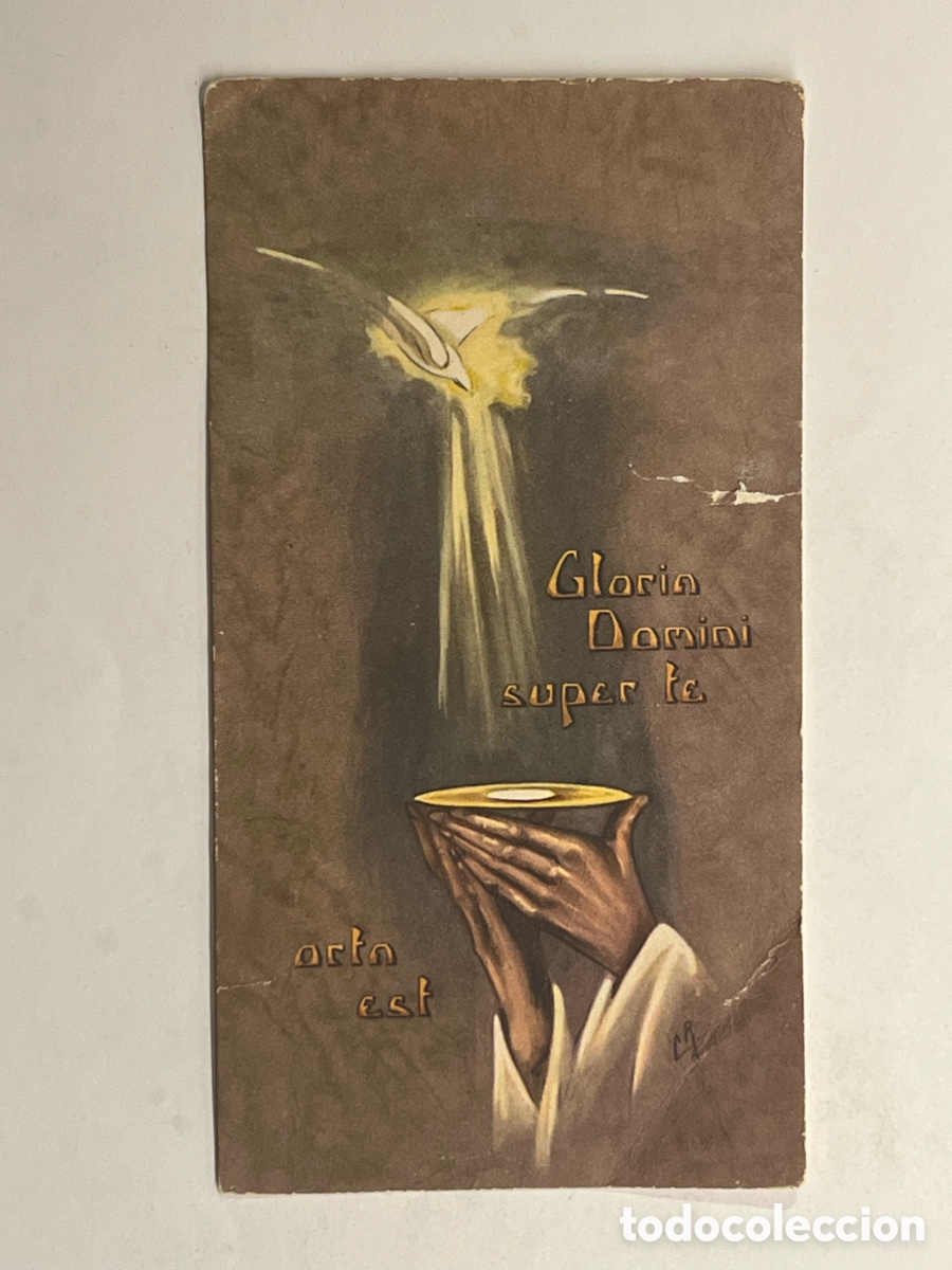 Postales: CARCAGENTE. fr. Filiberto Mir Cogollos Franciscano, ofrece este recuerdo de su PRIMERA MISA (a.1962)