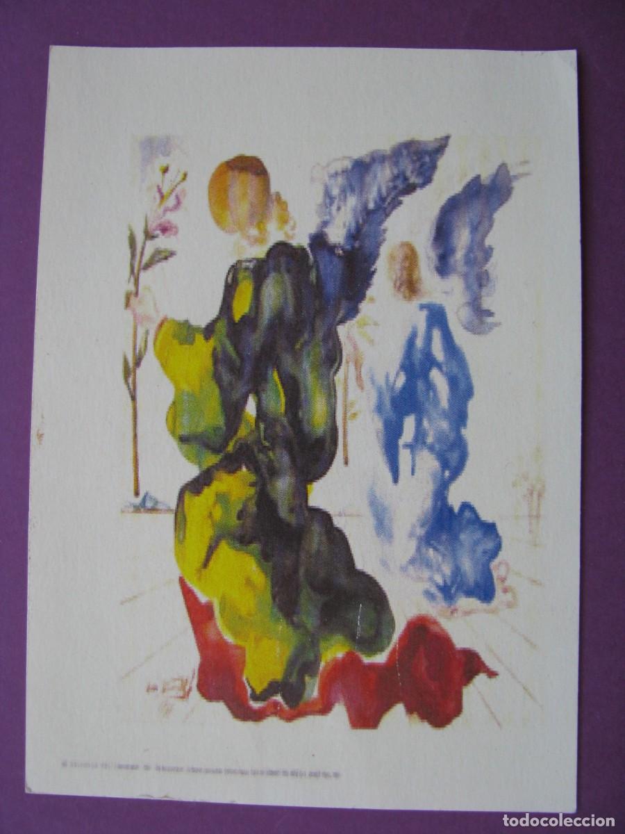 Postales: ESTAMPA RELIGIOSA. IMAGEN DE SALVADOR DALI, LA ANUNCIACION. PARROQUIA DEL CARMEN, MALAGA. 15X10 CM
