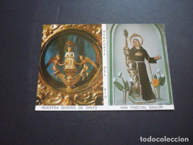 Cartes Postales: MONFORTE DEL CID CASTELLON NUESTRA SE&Ntilde;ORA DE ORITO Y SAN PASCUAL BAILON POSTAL