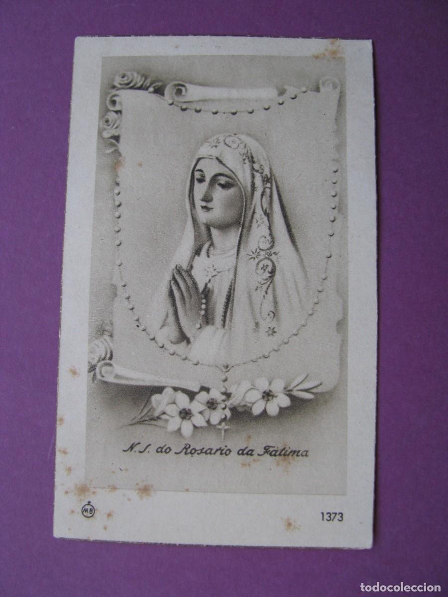 Postales: ESTAMPA RELIGIOSA. IMAGEN DE N. S. DO ROSARIO DA FATIMA. SOLEMNE TRIDUO 1953