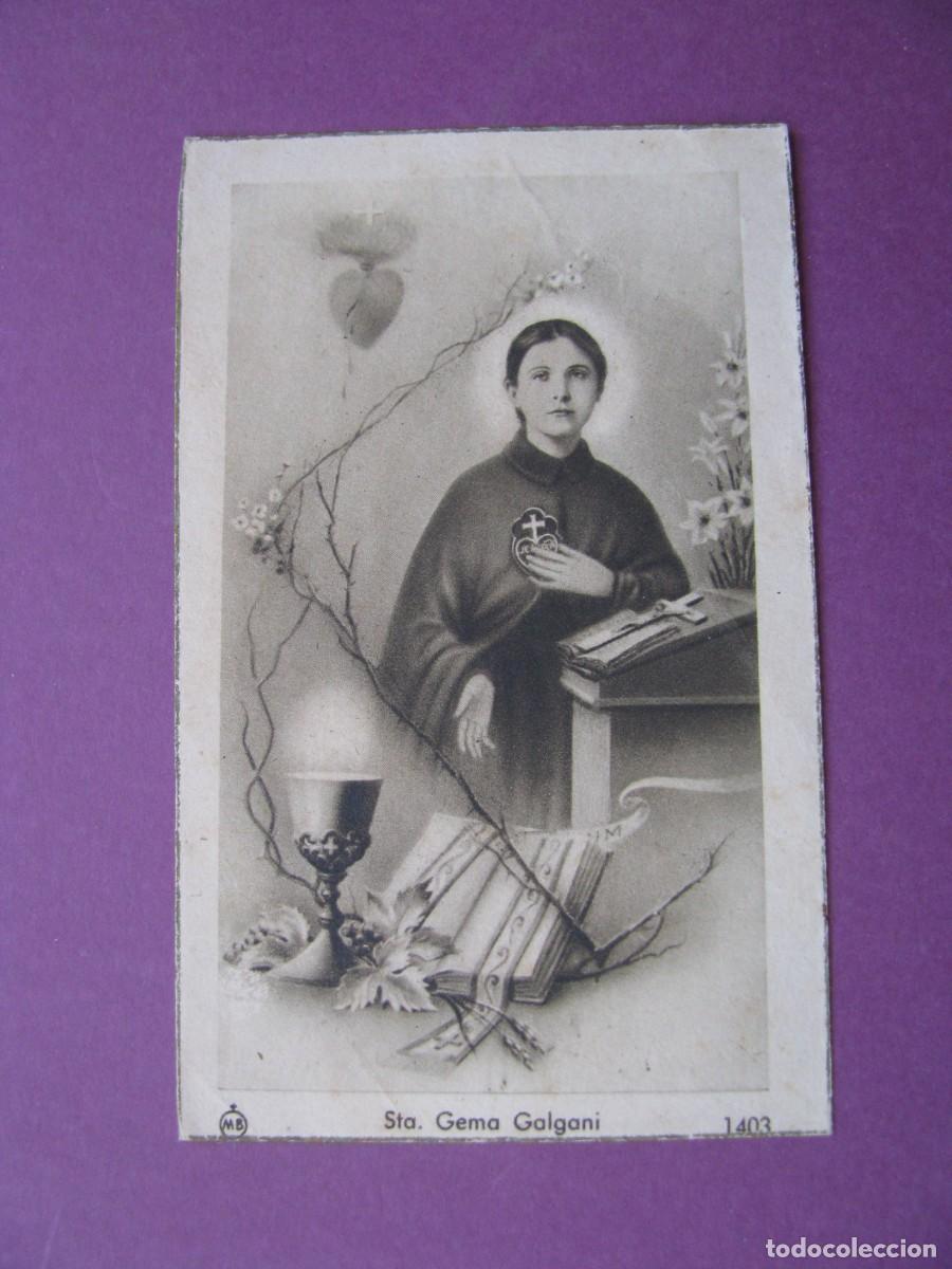 Postales: ESTAMPA RELIGIOSA. STA. GEMA GALGANI. 9,5X6 CM