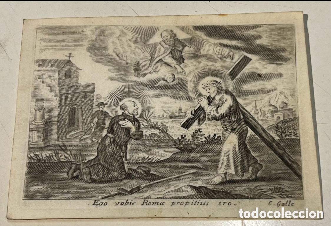 Postales: Estampa Religiosa. Ego vobis Roma propitius ero. C. Galle. A&ntilde;os 40.