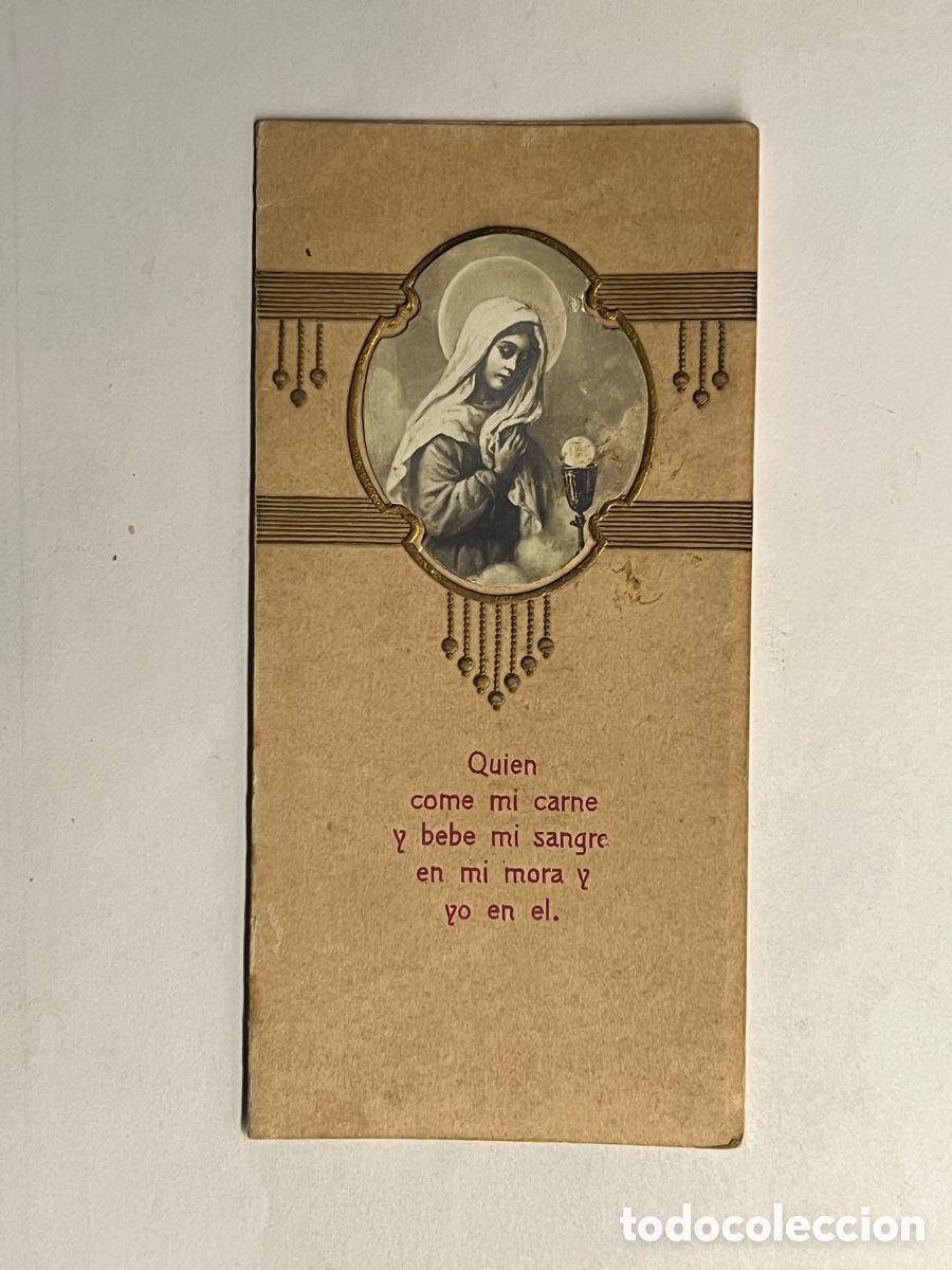 Postais: VALENCIA. Hermanas Terceras de San Francisco de As&iacute;s. Recuerdo Primera Comuni&oacute;n Troquelado (a.1922)