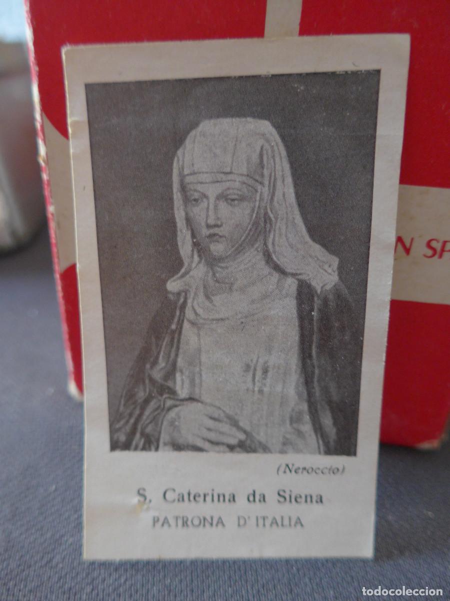 Postales: ESTAMPA RECORDATORIO DE S. CATERINA DA SIENA PATRONA D' ITALIA