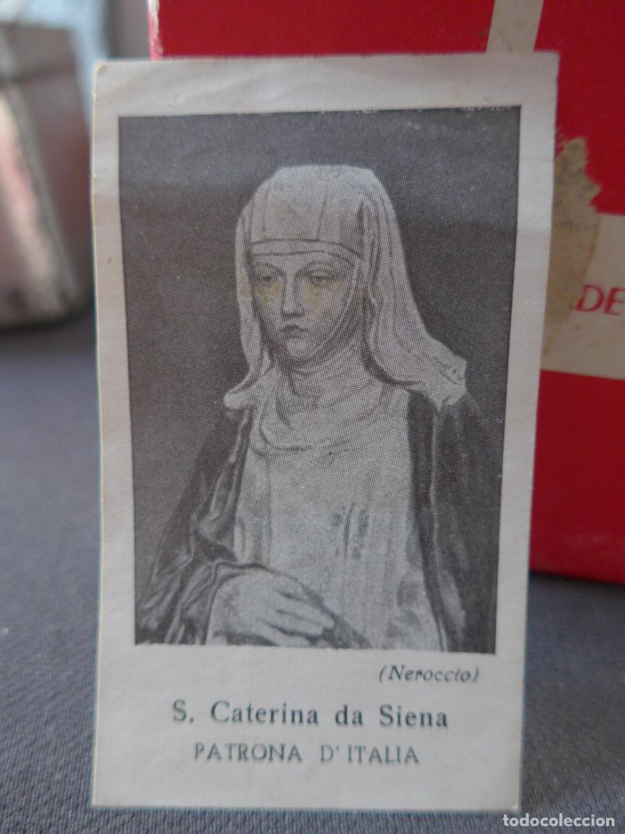 Postales: ESTAMPA RECORDATORIO DE S. CATERINA DA SIENA PATRONA D' ITALIA