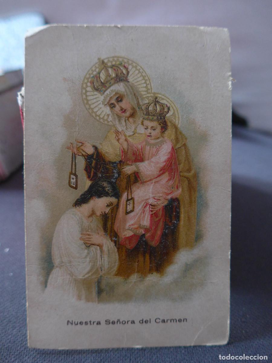 Postales: ESTAMPA RECORDATORIO DE NUESTRA SE&Ntilde;ORA DEL CARMEN
