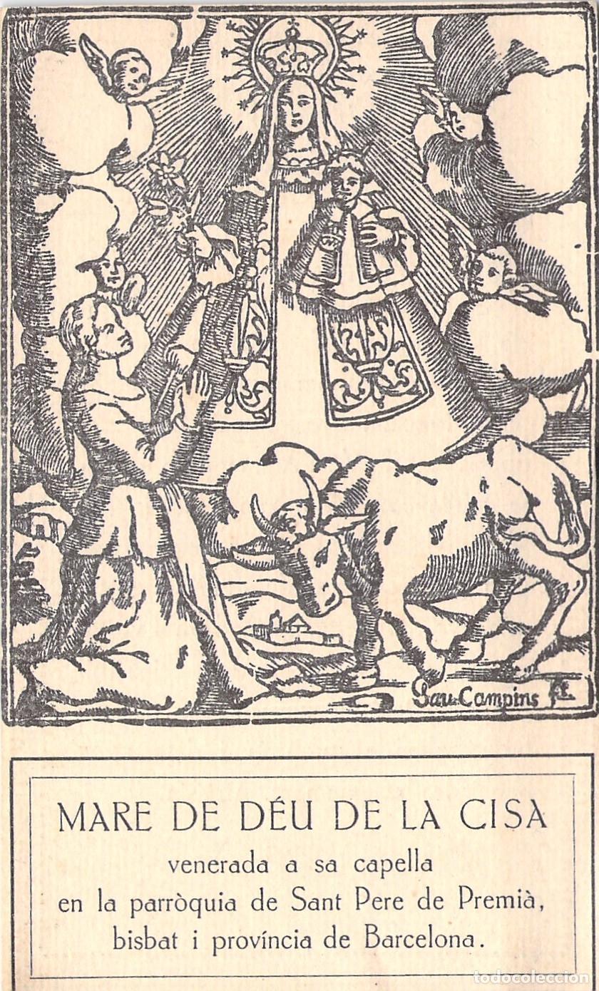 Postales: Estampa Religiosa de la Virgen de la Cisa de Premi&agrave; de Dalt