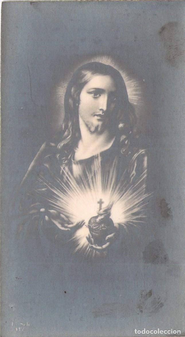 Postales: Estampa del Sagrado Coraz&oacute;n de Jes&uacute;s, Parroquia de Barcelona