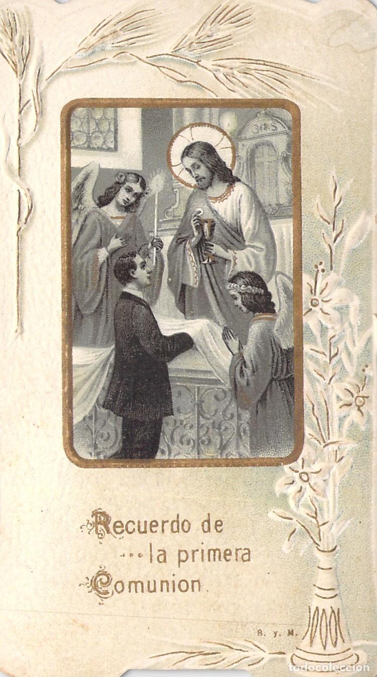 Postales: Estampa de Recuerdo de Primera Comuni&oacute;n de Jos&eacute; Vives en Barcelona