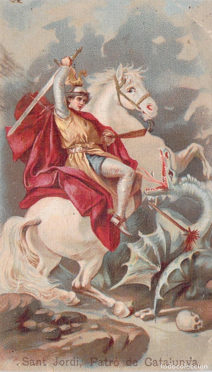 Postales: Estampa Ilustrada de Sant Jordi Patr&oacute;n de Catalu&ntilde;a