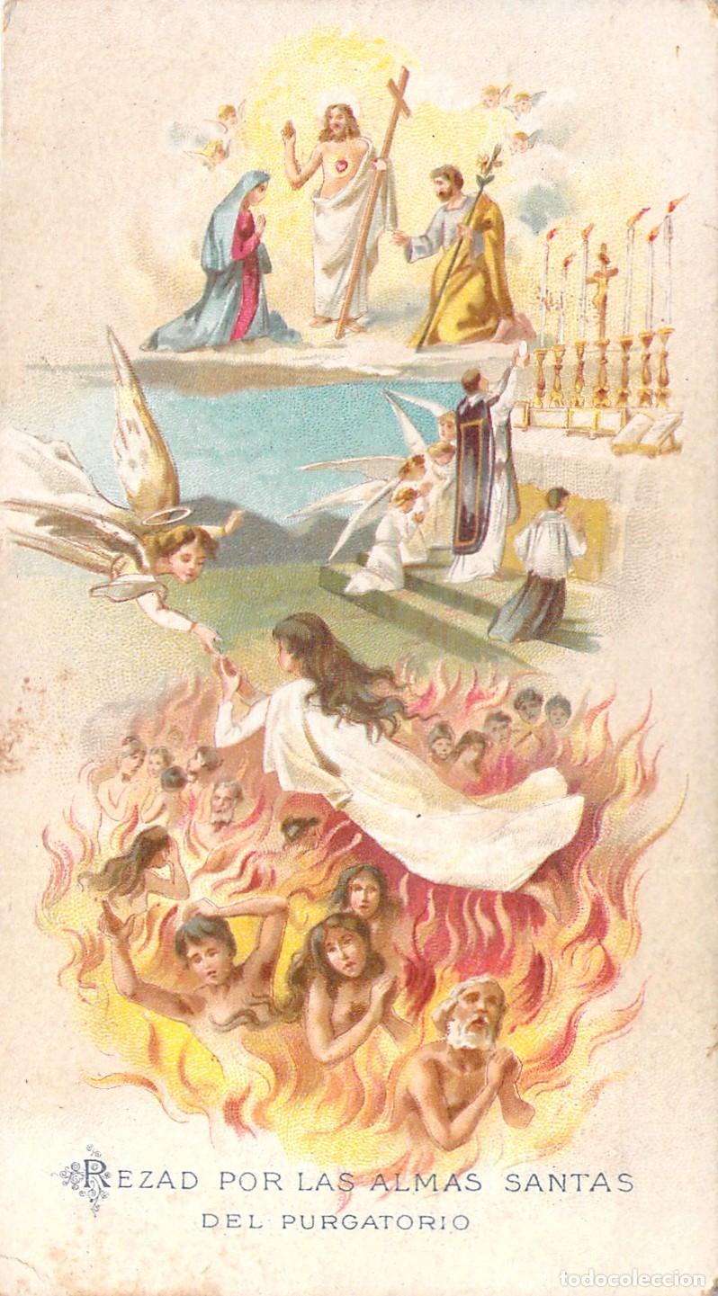 Postales: Estampa Religiosa Rezad por las Almas Santas del Purgatorio