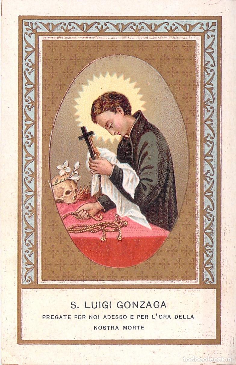 Postcards: Estampa Estampa Religiosa de San Luis Gonzaga con Oraci&oacute;n