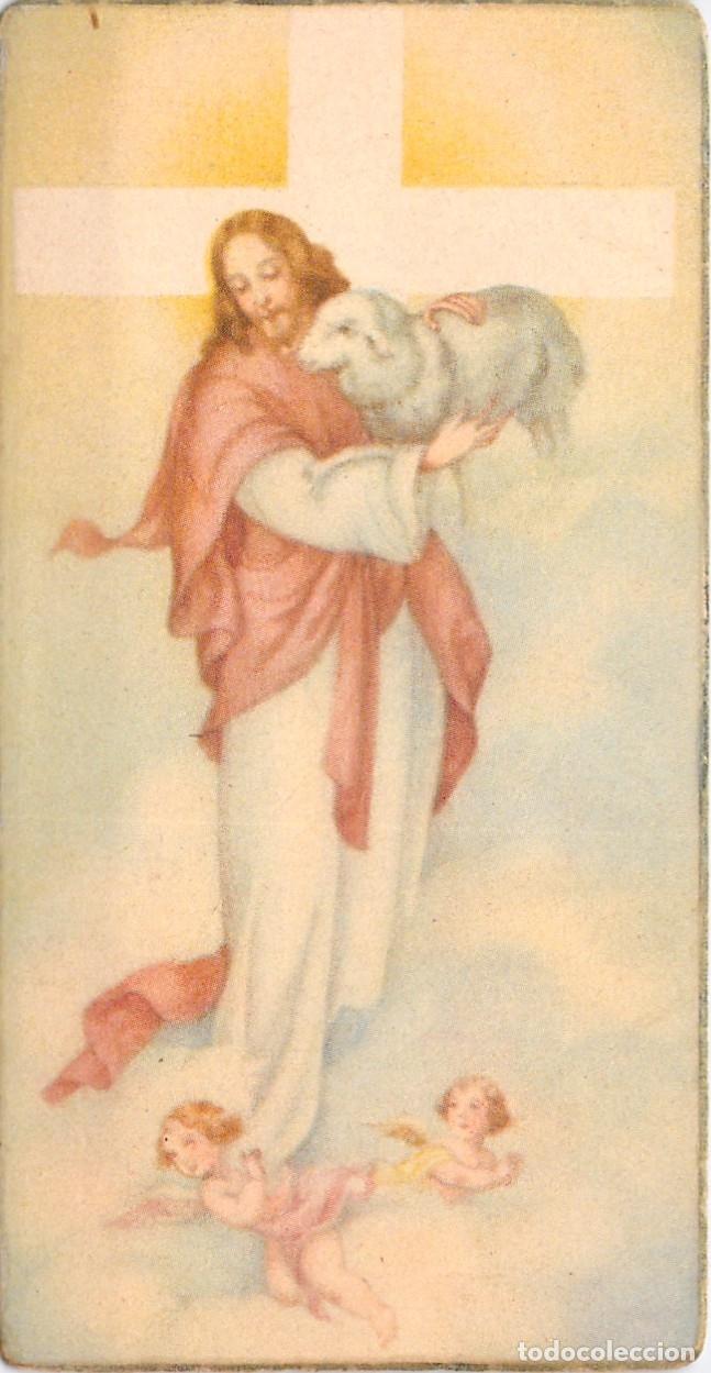 Postcards: Estampa Recordatorio de Primera Comuni&oacute;n, Jes&uacute;s Buen Pastor, Barcelona