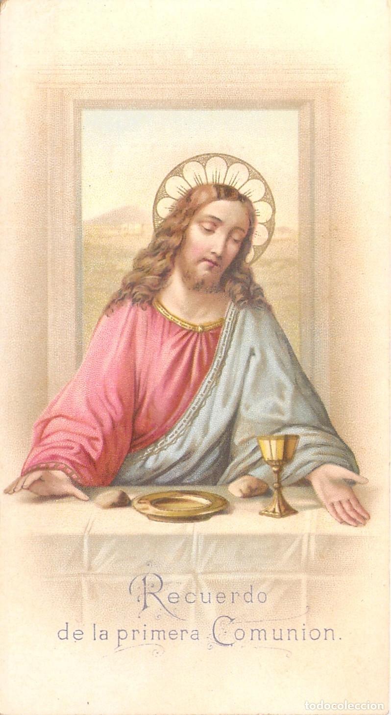 Postais: Estampa de Recuerdo de Primera Comuni&oacute;n Colegio Jes&uacute;s Mar&iacute;a Barcelona