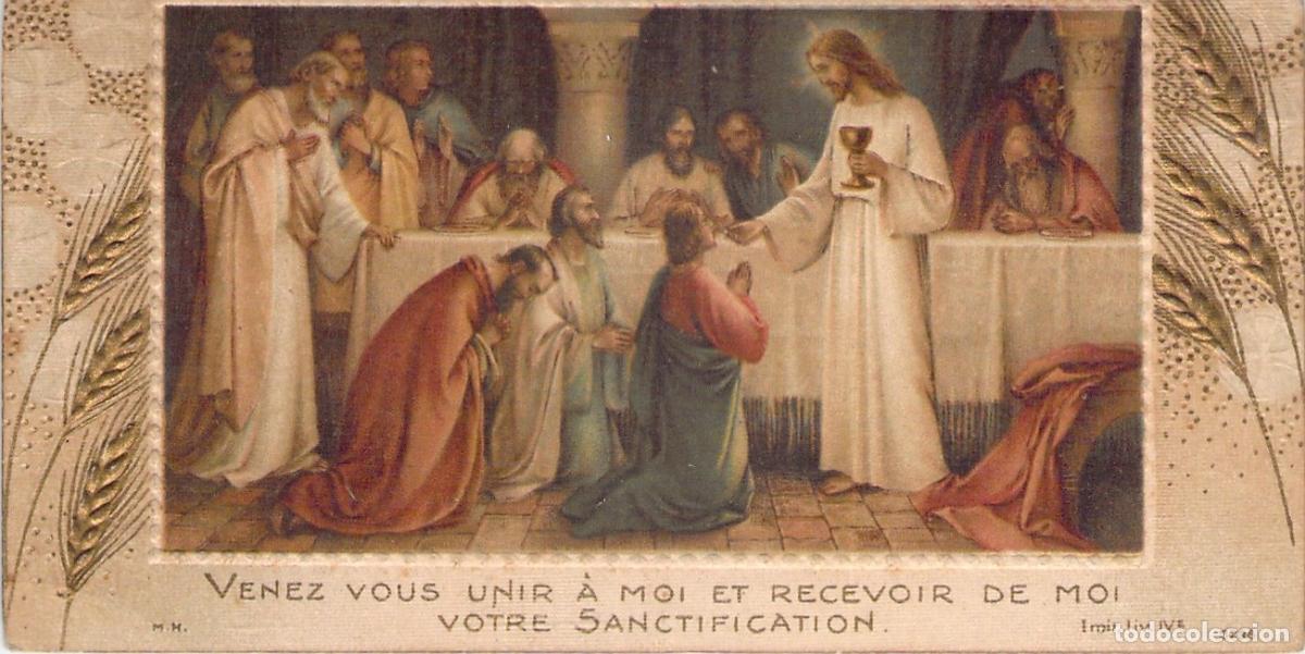 Postais: Estampa de Primera Comuni&oacute;n Iglesia San Justo Pastor Barcelona