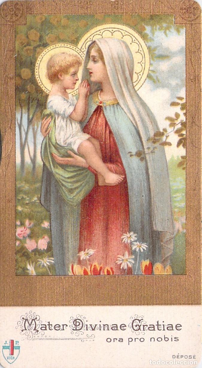 Cartes Postales: Estampa Religiosa Mater Divinae Gratiae Virgen Mar&iacute;a y Ni&ntilde;o Jes&uacute;s