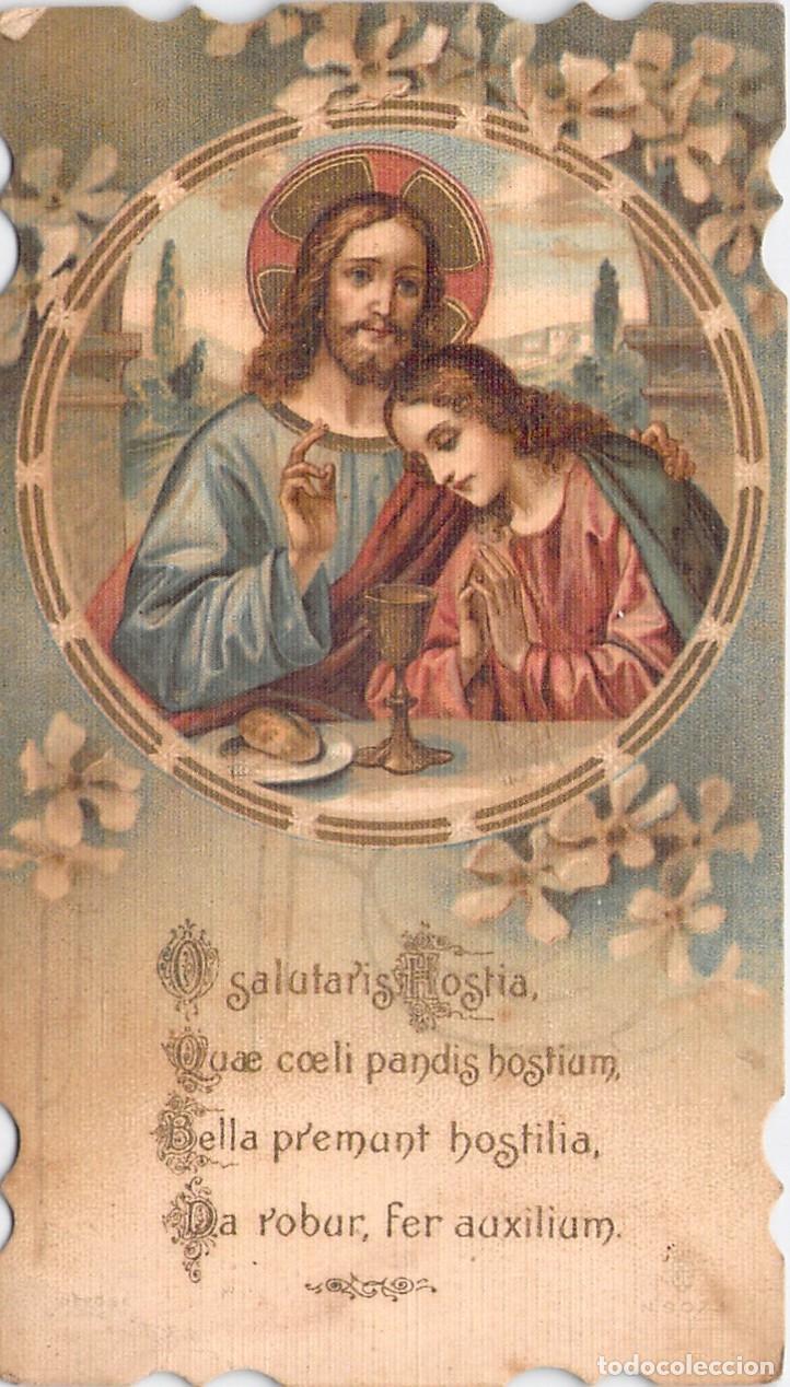 Cartes Postales: Estampa de Primera Comuni&oacute;n Iglesia Santa Mar&iacute;a de Jes&uacute;s Gracia Barcelona
