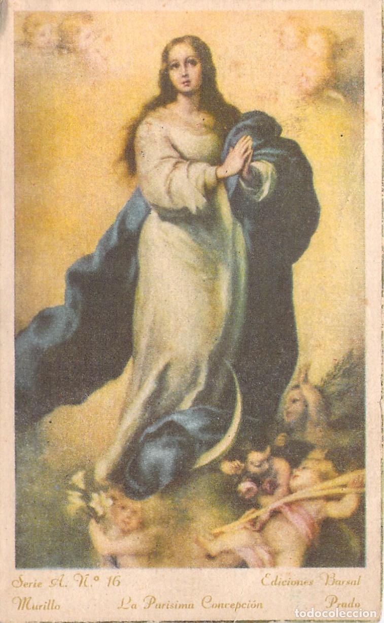 Postkarten: Estampa de Primera Comuni&oacute;n La Pur&iacute;sima Concepci&oacute;n Murillo Ediciones Barsal